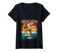 Mujer Cosas Que Hago en mi Tiempo Libre Hobby Caballo Camiseta Cuello V