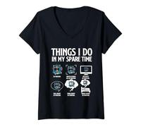 Mujer Cosas Que Hago en mi Tiempo Libre - Impresora 3D Geek de impresión 3D Camiseta Cuello V