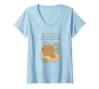 Mujer Cosecha lenta de tomates Jardinería Humor Estilo Cottagecore Camiseta Cuello V