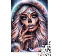 Mujer Cósmica Misteriosa Arte Puzzle de 1000 Piezas Papel para Adultos Estilo Fantasía Relajación Concentración Familia Regalo Decoración 70x50cm/1000pcs