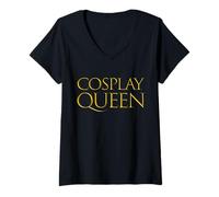 Mujer Cosplay Queen Gift For Gamer Girls Nerds G est Cosplays Camiseta Cuello V