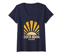 Mujer Costa Brava España - Costa Brava España Sol Camiseta Cuello V