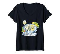 Mujer Costa de Amalfi Italia Costa de Amalfi Regalo Italia Vacaciones Camiseta Cuello V