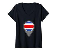 Mujer Costa Rica Mapa Costa Rica Orgulloso Camiseta Cuello V