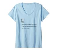 Mujer Costume Not Found - Programmer Funny Image PC Error Camiseta Cuello V