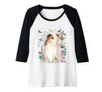 Mujer Cottagecore Conejillo de Indias Halloween Summerween Granja Animals Camiseta Manga Raglan