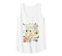 Mujer Cottagecore Gekko Halloween Summerween Acuarela Reptil Camiseta sin Mangas