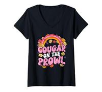 Mujer Cougar On The Prgirls Trip Camiseta Cuello V