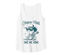 Mujer Country Toads Take Me Home Retro Banjo Divertido Sapo Camiseta sin Mangas