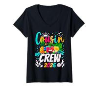 Mujer Cousin Crew 2026 Summer Vacation Matching Family Trip Beach Camiseta Cuello V