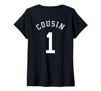 Mujer Cousin Team Uniform No. 1 Volleyball Handball Cricket Rugby Camiseta Cuello V