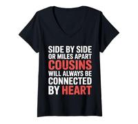 Mujer Cousins Close At Heart Near Or Far - Camiseta Cuello V