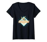 Mujer Cozumel Isla México Retro Tortuga Vintage Yucatán Recuerdo Camiseta Cuello V