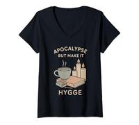 Mujer Cozy Apocalypse Estación de preparación de salud mental Once Camiseta Cuello V