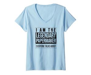 Mujer Craftsman Birthday Born Papermaker Camiseta Cuello V