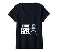 Mujer Crazy Frog Axel F Ese Loco de Ranas Camiseta Cuello V