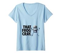 Mujer Crazy Frog That Frog Cray Axel F Camiseta Cuello V