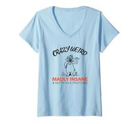 Mujer Crazy Weird Locamente Loco & Nutty como Un Pastel De Frutas (Gracioso) Camiseta Cuello V