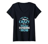 Mujer Crazy Winter Swim, mamá Camiseta Cuello V