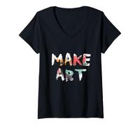 Mujer CREA Arte. Camiseta Cuello V