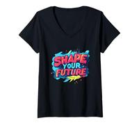 Mujer Crea tu camino Da forma a tu futuro hoy para hombre y mujer Camiseta Cuello V