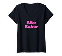 Mujer Creador de Arte Yiddish Camiseta Cuello V