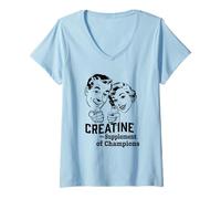 Mujer Creatina el suplemento de campeones, tu Cuerpo en la creatina Camiseta Cuello V
