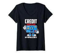 Mujer Credit Where IT S Due MY Impulse Did IT Camiseta Cuello V