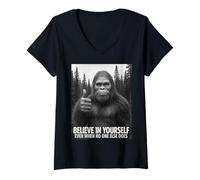 Mujer Cree en ti Mismo Incluso Cuando Nadie más Hace motivación Camiseta Cuello V