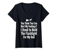 Mujer Crees Que Puedes herir mis Sentimientos Sostuve la Linterna 2 Camiseta Cuello V