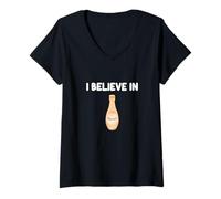 Mujer Creo en el aderezo cremoso para sándwiches con mayonesa Camiseta Cuello V