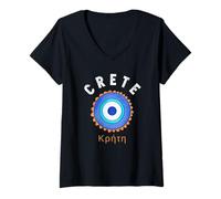Mujer Creta Grecia Creta Grecia Vacaciones en Familia a Creta Camiseta Cuello V