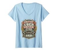 Mujer Crianza Conductor Humor Conductor Compartir Conductor Humor Papá Broma Camiseta Cuello V