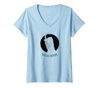 Mujer Criatura mística (Krampus Graphic) Camiseta Cuello V