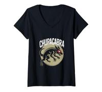 Mujer Criaturas mitológicas Oficial Chupacabra Cazador Camiseta Cuello V