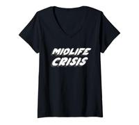 Mujer Crisis de la mediana edad | La canción de los 90 es un punto aterrador en la vida Camiseta Cuello V