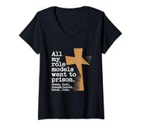 Mujer Cristianismo Jesús Dios Jesús Religión Biblia Cristo Cruz Camiseta Cuello V