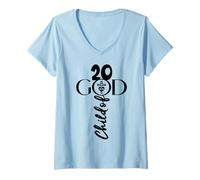 Mujer Cristo Dios 20 AÑOS JESÚS 20º Nacimiento Camiseta Cuello V