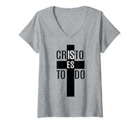 Mujer Cristo es Todo para mí; Él es el Amigo más Grande Camiseta Cuello V