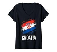 Mujer Croacia Niños Niños Niñas Hombres Mujeres Croacia Croata Camiseta Cuello V