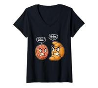 Mujer croissant divertido donas Chica Mujeres Hija Ella Me ama Más Camiseta Cuello V