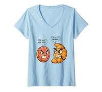Mujer croissant divertido donas Chica Mujeres Hija Ella Me ama Más Camiseta Cuello V