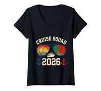 Mujer Cruise Squad Bangkok Viaje de Vacaciones 2026 Camiseta Cuello V