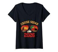 Mujer Cruise Squad Viaje de Vacaciones a Alemania 2026 Camiseta Cuello V