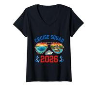 Mujer Cruise Squad Viaje de Vacaciones a Belice 2026 Camiseta Cuello V