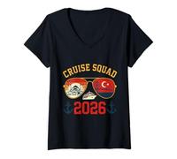 Mujer Cruise Squad Viaje de Vacaciones a Estambul 2026 Coincidencia de Grupo Camiseta Cuello V