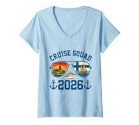 Mujer Cruise Squad Viaje de Vacaciones a Finlandia 2026 Camiseta Cuello V