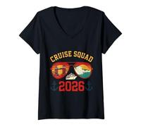 Mujer Cruise Squad Viaje de Vacaciones a Gran Bretaña 2026 Camiseta Cuello V