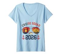 Mujer Cruise Squad Viaje de Vacaciones a Londres 2026 Camiseta Cuello V