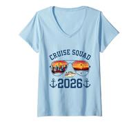 Mujer Cruise Squad Viaje de Vacaciones a Seúl 2026 Camiseta Cuello V